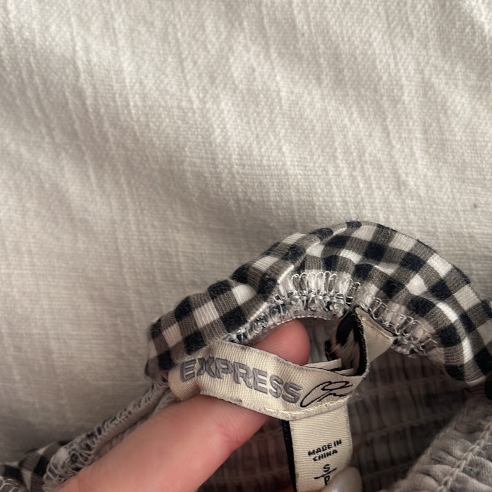 Express Checkered Tube Top - Picture 2 of 3